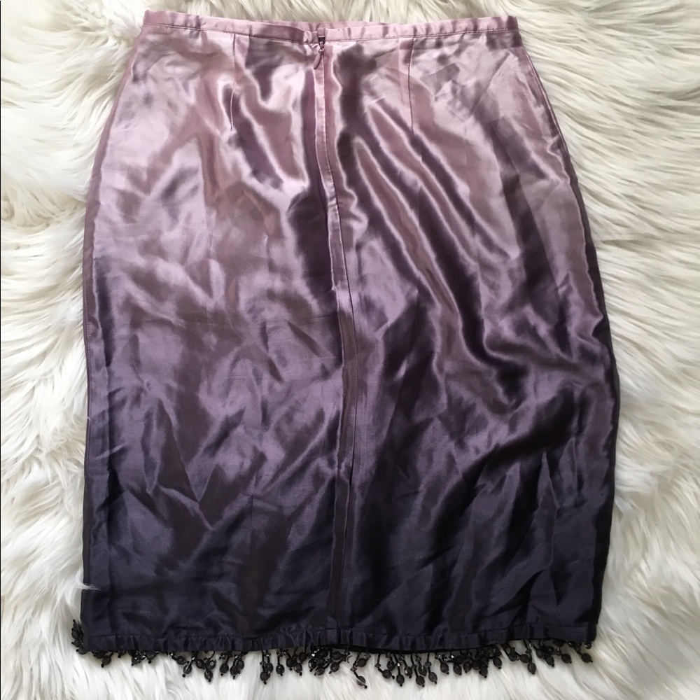 NY & Company 100% Silk Ombré Pencil Skirt